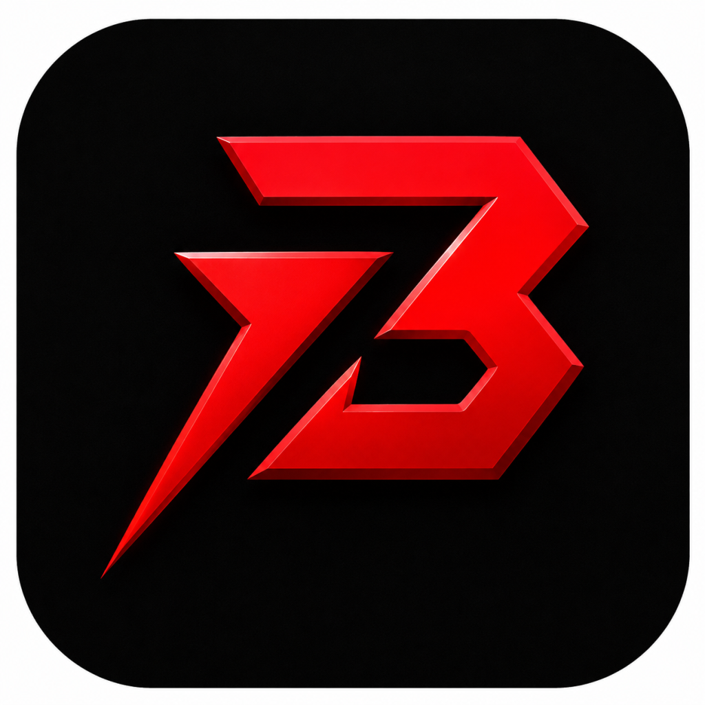 Red bonu7 gaming logo on black background